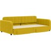 Válenda s přistýlkou a zásuvkami 100 x 200 cm samet [3196989] (Barva Žlutá)