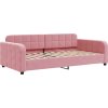 Válenda s přistýlkou a matracemi 100 x 200 cm samet [3196963] (Barva Růžová)