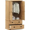 Šatní skříň VIGO 90 x 55 x 170 cm masivní borové dřevo [353165] (Barva Šedá)