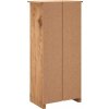 Šatní skříň 80 x 50 x 171,5 cm masivní borovice řada Panama [282665] (Barva Šedá)