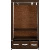 Šatní skříň 87 x 49 x 159 cm textil [282458] (Barva Hnědá)