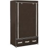 Šatní skříň 87 x 49 x 159 cm textil [282458] (Barva Hnědá)