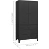 Industriální šatní skříň 90 x 50 x 180 cm kov [339613] (Barva Černá)