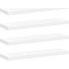 Plovoucí nástěnné police 4 ks 80 x 23,5 x 3,8 cm MDF [323753] (Barva Bílá s vysokým leskem)
