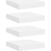 Plovoucí nástěnné police 4 ks 23 x 23,5 x 3,8 cm MDF [323804] (Barva Bílá)