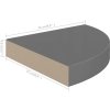 Nástěnné rohové police 4 ks 25 x 25 x 3,8 cm MDF [323903] (Barva Šedá)