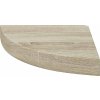 Nástěnné rohové police 4 ks 25 x 25 x 3,8 cm MDF [323903] (Barva Šedá)