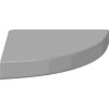 Nástěnné rohové police 4 ks 25 x 25 x 3,8 cm MDF [323903] (Barva Šedá)