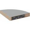 Nástěnné rohové police 4 ks 25 x 25 x 3,8 cm MDF [323903] (Barva Šedá)