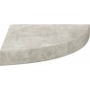 Nástěnné rohové police 4 ks 25 x 25 x 3,8 cm MDF [323903] (Barva Šedá)