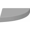 Nástěnné rohové police 4 ks 25 x 25 x 3,8 cm MDF [323903] (Barva Šedá)