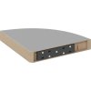 Nástěnné rohové police 4 ks 25 x 25 x 3,8 cm MDF [323903] (Barva Šedá)