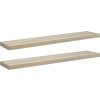 Plovoucí nástěnné police 2 ks 120 x 23,5 x 3,8 cm MDF [323884] (Barva Dub)