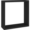 Nástěnné police kostky 3 ks MDF [323950] (Barva Černá)