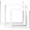 Nástěnné police kostky 3 ks MDF [323952] (Barva Bílá)