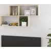 Nástěnná police 100 x 18 x 53 cm kompozitní dřevo [807162] (Barva Šedá)
