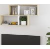 Nástěnná police 100 x 18 x 53 cm kompozitní dřevo [807162] (Barva Šedá)