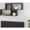 Nástěnná police 100 x 18 x 53 cm kompozitní dřevo [807162] (Barva Šedá)