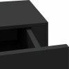 Nástěnná police se zásuvkou 40 x 23,5 x 10 cm MDF [330243] (Barva Černá)