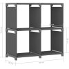 Výstavní police se 4 přihrádkami 69x30x72,5 cm textil [322598] (Barva Černá)