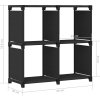 Výstavní police se 4 přihrádkami 69x30x72,5 cm textil [322598] (Barva Černá)