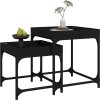 Odkládací stolky 2 ks kompozitní dřevo [823282] (Barva Černá)