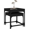 Odkládací stolky 2 ks kompozitní dřevo [823282] (Barva Černá)