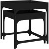 Odkládací stolky 2 ks kompozitní dřevo [823282] (Barva Černá)