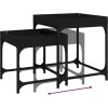 Odkládací stolky 2 ks kompozitní dřevo [823282] (Barva Černá)