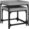 Odkládací stolky 2 ks kompozitní dřevo [823282] (Barva Černá)