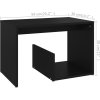 Odkládací stolek 59 x 36 x 38 cm dřevotříska [806697] (Barva Černá)