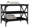 Odkládací stolek 55 x 38 x 45 cm kompozitní dřevo [823332] (Barva Černá)