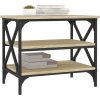 Odkládací stolek 55 x 38 x 45 cm kompozitní dřevo [823332] (Barva Černá)
