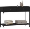 Konzolový stolek 100 x 34,5 x 75 cm kompozitní dřevo [833393] (Barva Černá)