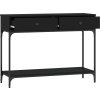 Konzolový stolek 100 x 34,5 x 75 cm kompozitní dřevo [833393] (Barva Černá)