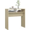 Konzolový stolek 78 x 30 x 80 cm dřevotříska [808301] (Barva Bílá a dub sonoma)