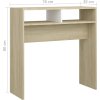 Konzolový stolek 78 x 30 x 80 cm dřevotříska [808301] (Barva Bílá a dub sonoma)