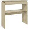Konzolový stolek 80 x 30 x 80 cm dřevotříska [808317] (Barva dub sonoma)