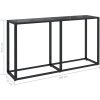 Konzolový stolek 140 x 35 x 75,5 cm tvrzené sklo [331677] (Barva černý mramor)