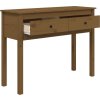 Konzolový stolek 100 x 35 x 75 cm masivní borové dřevo [814617] (Barva medová hnědá)