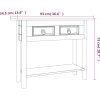 Konzolový stolek mexická borovice Corona 90 x 34,5 x 73 cm [282646] (Barva Bílá)