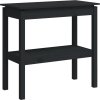 Konzolový stolek 80 x 40 x 75 cm masivní borové dřevo [814308] (Barva Černá)