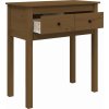 Konzolový stolek 70 x 35 x 75 cm masivní borové dřevo [814612] (Barva medová hnědá)