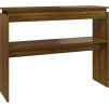 Konzolový stolek 102 x 30 x 80 cm dřevotříska [815221] (Barva Hnědý dub)