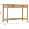 Konzolový stolek Hill 2 zásuvky 110x45x74 cm borové dřevo [288991] (Barva Hnědá)