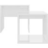 Hnízdové konferenční stolky 2 ks kompozitní dřevo [802885] (Barva Bílá)