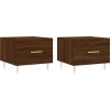 Konferenční stolky 2 ks 50 x 50 x 40 cm kompozitní dřevo [829379] (Barva Hnědý dub)