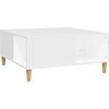 Konferenční stolek 80 x 80 x 36,5 cm kompozitní dřevo [821092] (Barva Bílá)