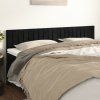Čela postele 160x5x78/88 cm samet [346265] (Barva Tmavě šedá)