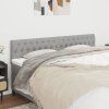 Čelo postele 2 ks 90 x 7 x 78/88 cm textil [346374] (Barva Modrá)